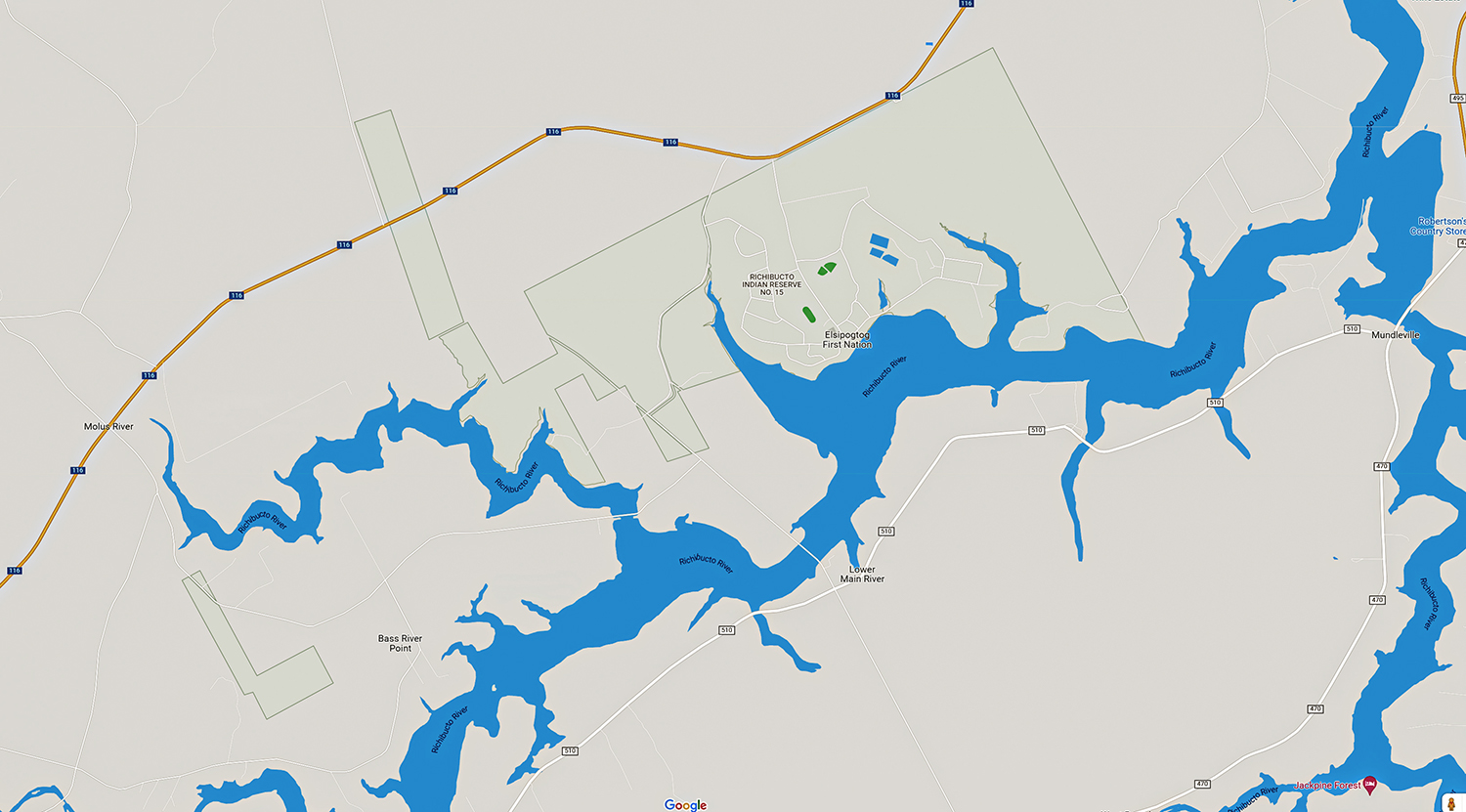 Richibucto Indian Reserve modern map